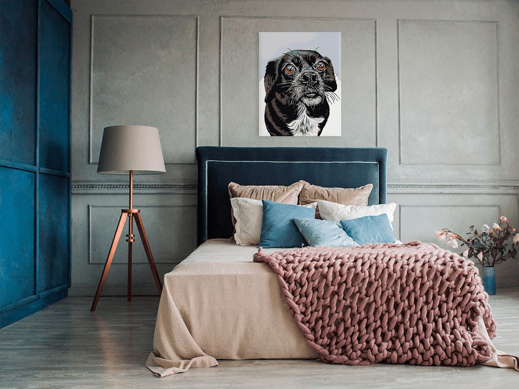 zuty Malování podle čísel - ČERNOBÍLÝ OŘÍŠEK - Rozměr: 40x50 cm, Rámování: Varianta: vypnuté plátno na rám - obrázek 7