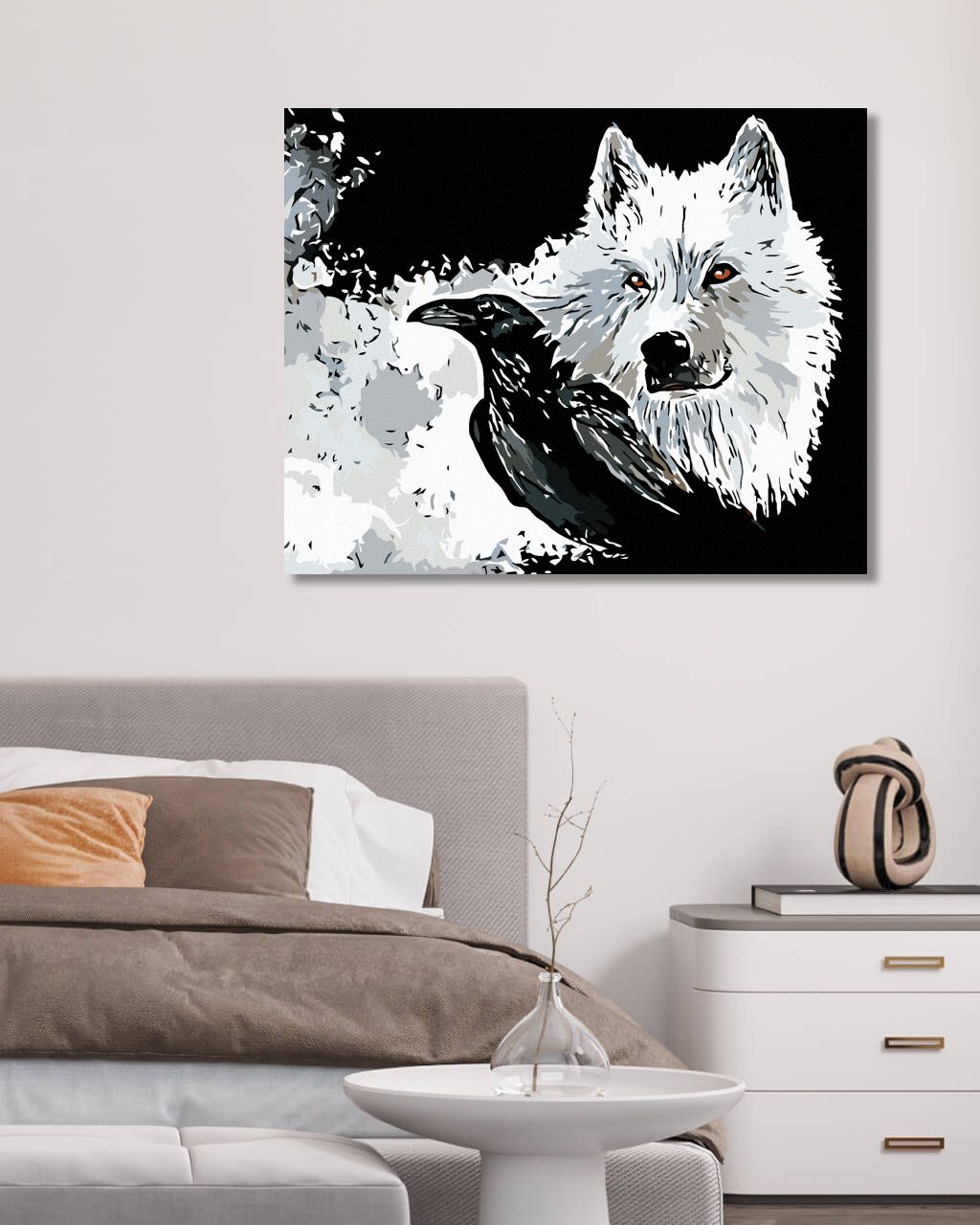 zuty Malování podle čísel - PES A HAVRAN - Rozměr: 40x50 cm, Rámování: Varianta: vypnuté plátno na rám - obrázek 3