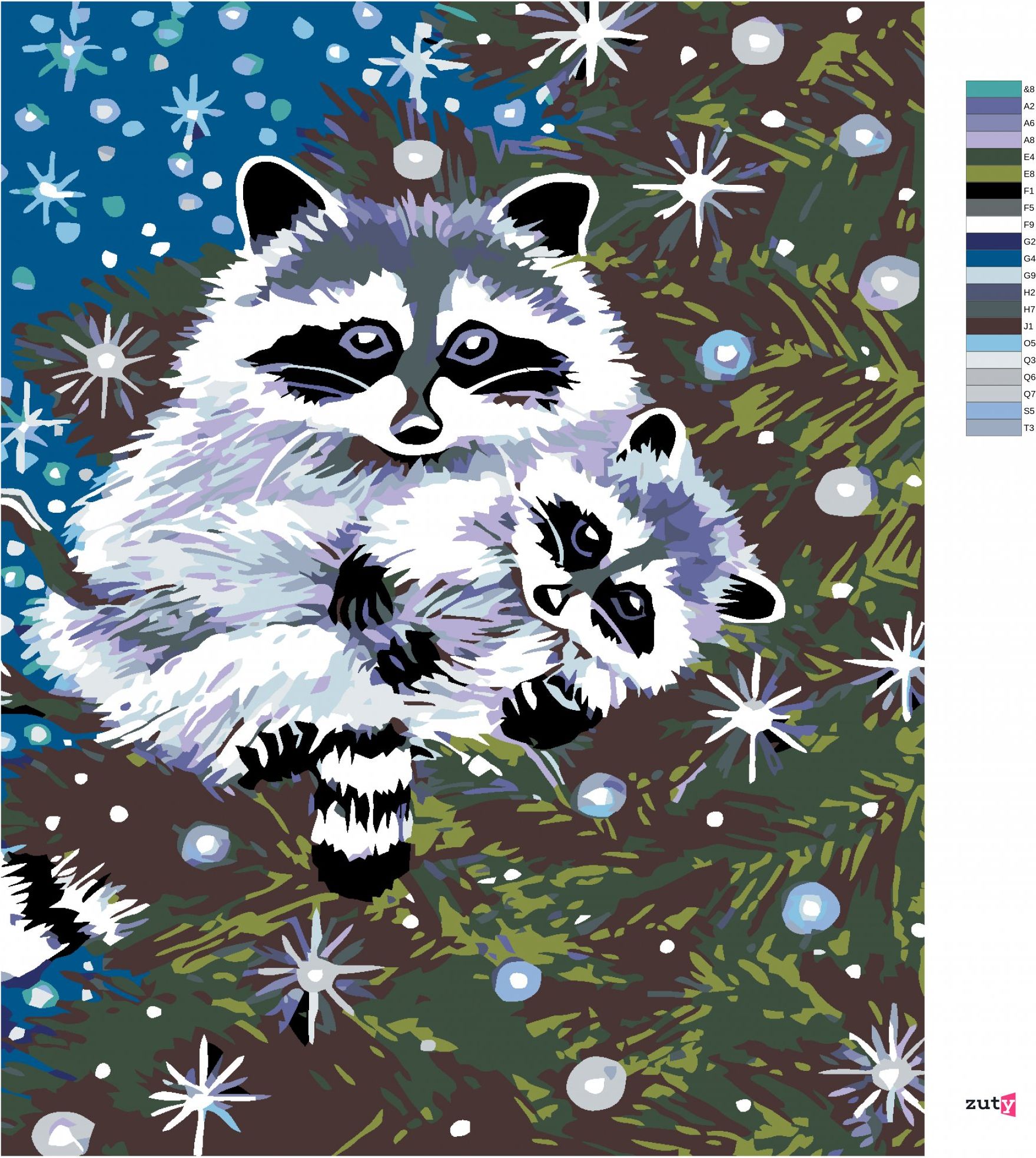 zuty Malování podle čísel - MÝVALOVÉ - Rozměr: 40x50 cm, Rámování: Varianta: bez rámu a bez vypnutí plátna - obrázek 3