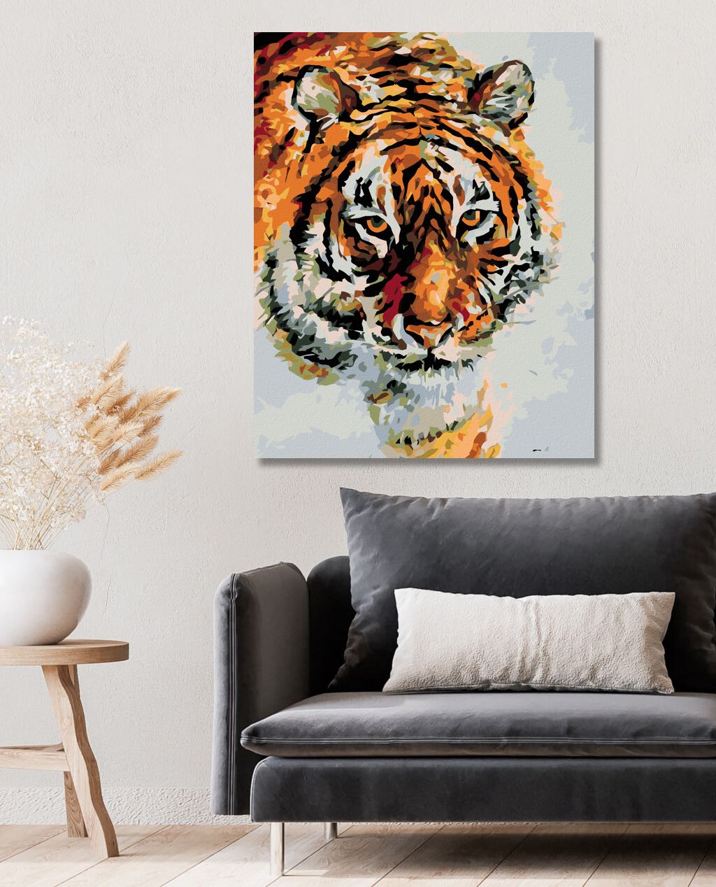 zuty Malování podle čísel - TYGR VE SNĚHU - Rozměr: 40x50 cm, Rámování: Varianta: vypnuté plátno na rám - obrázek 9