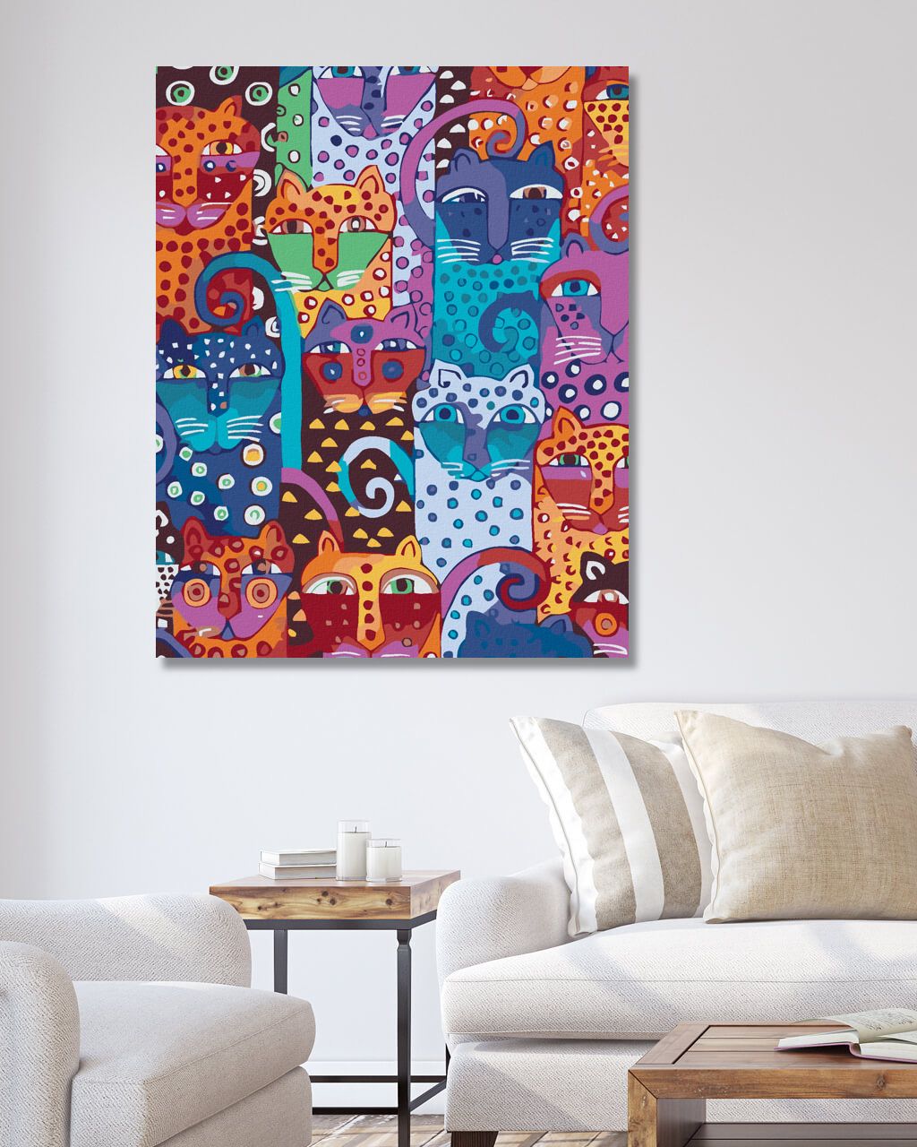 zuty Malování podle čísel - DIVOKÉ KOČKY - Rozměr: 40x50 cm, Rámování: Varianta: vypnuté plátno na rám - obrázek 5