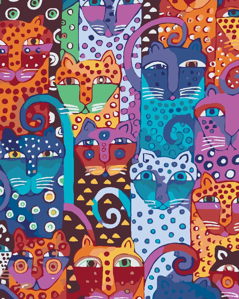 zuty Malování podle čísel - DIVOKÉ KOČKY - Rozměr: 40x50 cm, Rámování: Varianta: vypnuté plátno na rám - obrázek 6