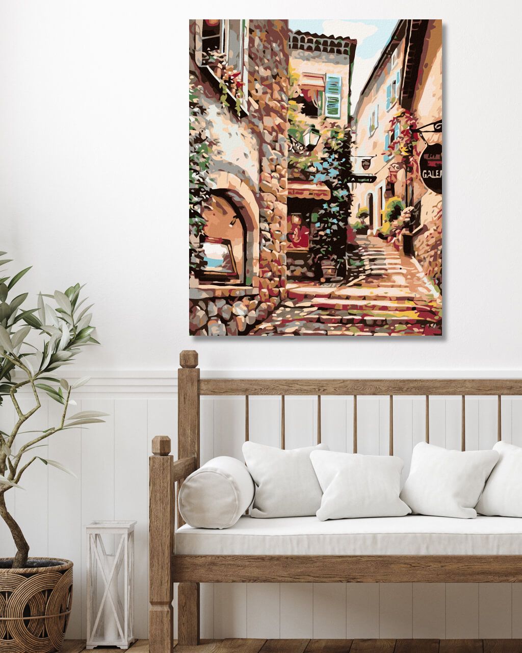 zuty Malování podle čísel - STAROBYLÉ MĚSTEČKO - Rozměr: 40x50 cm, Rámování: Varianta: vypnuté plátno na rám - obrázek 4