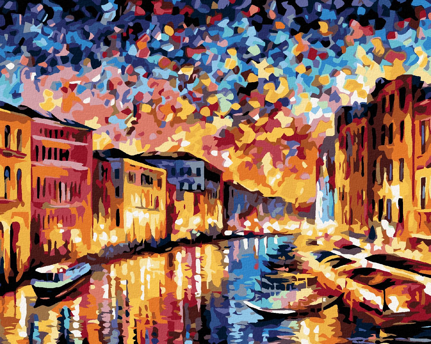 zuty Malování podle čísel - PLAVBA BENÁTKAMI - Rozměr: 40x50 cm, Rámování: Varianta: bez rámu a bez vypnutí plátna - obrázek 1