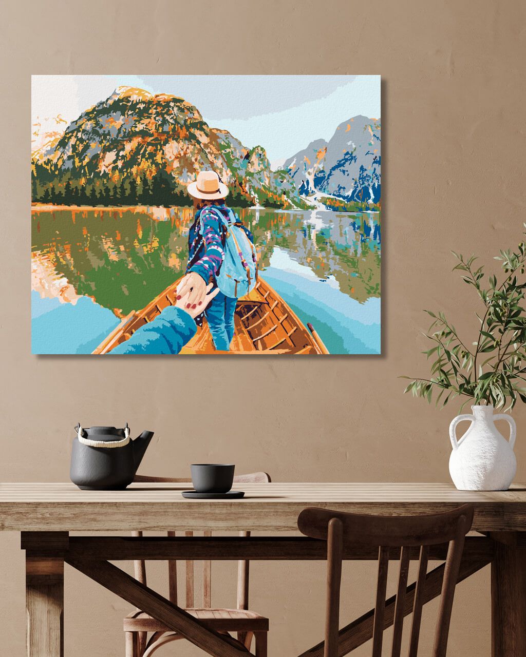 zuty Malování podle čísel - ŽENA NA LOĎCE - Rozměr: 40x50 cm, Rámování: Varianta: vypnuté plátno na rám - obrázek 7