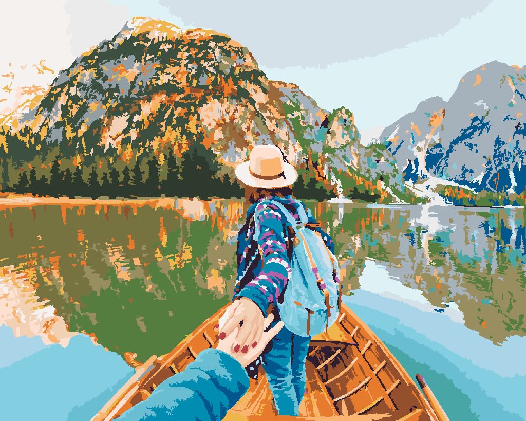 zuty Malování podle čísel - ŽENA NA LOĎCE - Rozměr: 40x50 cm, Rámování: Varianta: vypnuté plátno na rám - obrázek 8