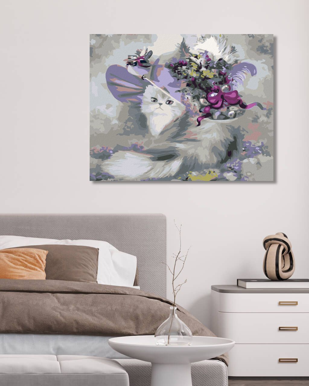 zuty Malování podle čísel - KOČKA S KLOBOUKEM - Rozměr: 40x50 cm, Rámování: Varianta: vypnuté plátno na rám - obrázek 8