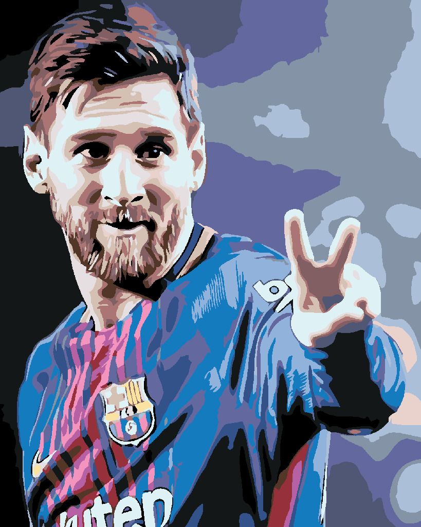 zuty Malování podle čísel - MESSI V DRESU - Rozměr: 40x50 cm, Rámování: Varianta: vypnuté plátno na rám - obrázek 5