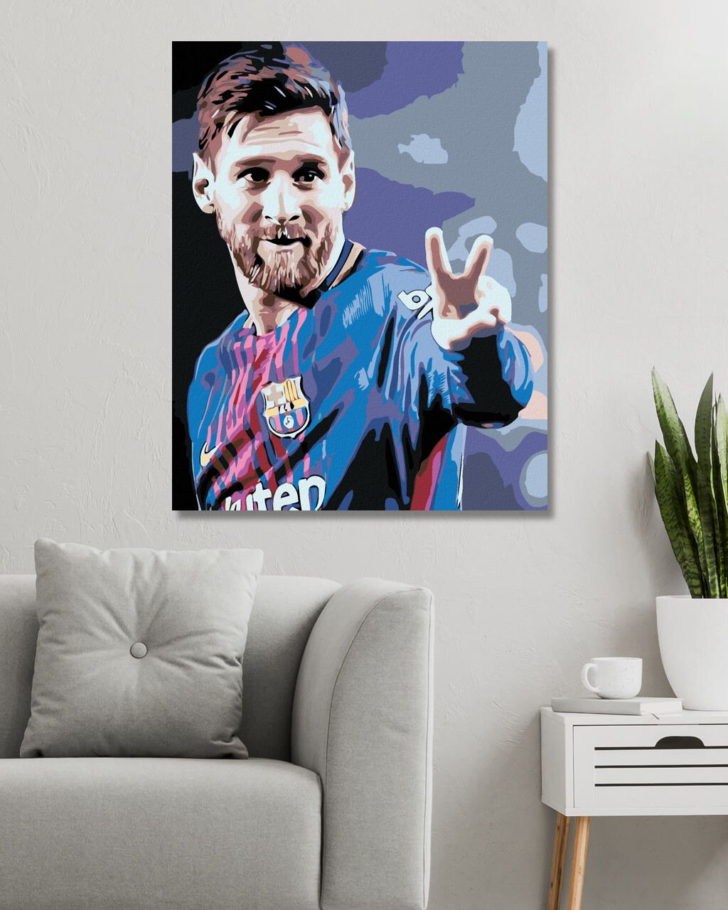 zuty Malování podle čísel - MESSI V DRESU - Rozměr: 40x50 cm, Rámování: Varianta: vypnuté plátno na rám - obrázek 6