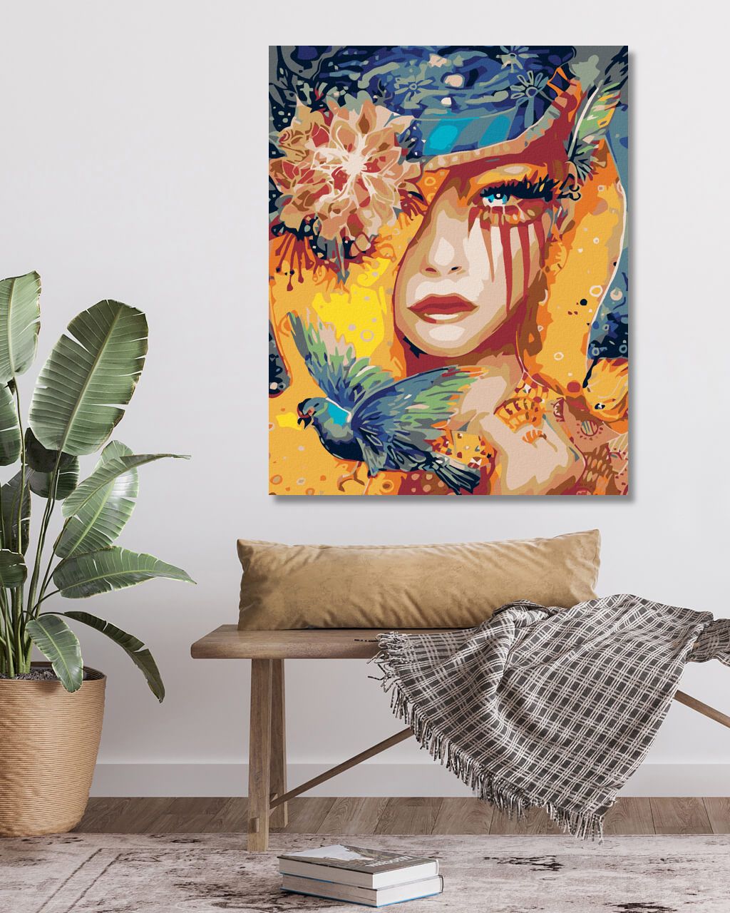 zuty Malování podle čísel - PTAČÍ ŽENA - Rozměr: 40x50 cm, Rámování: Varianta: vypnuté plátno na rám - obrázek 7