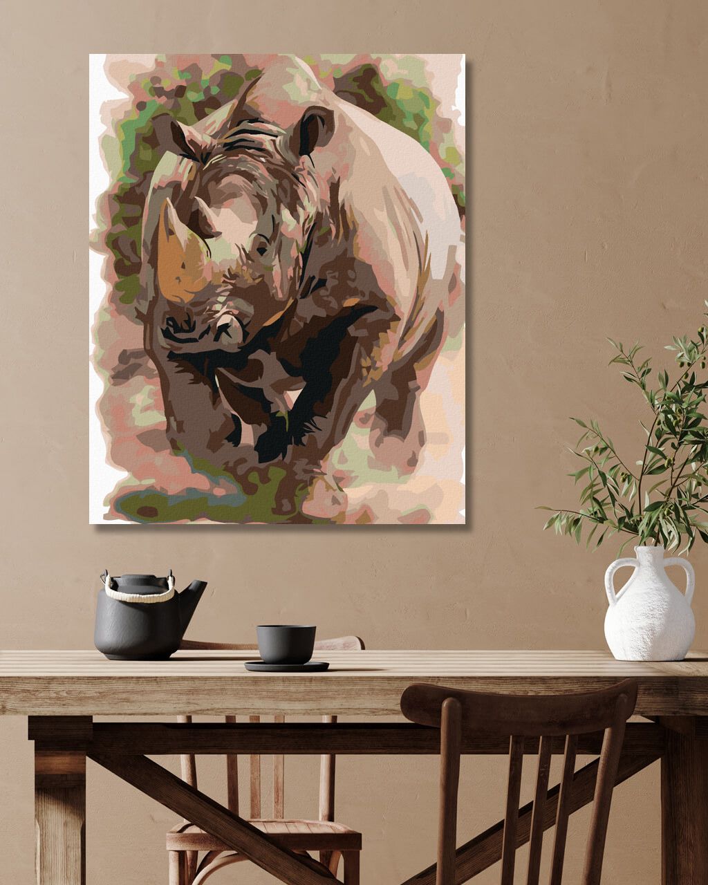 zuty Malování podle čísel - NOSOROŽEC - Rozměr: 40x50 cm, Rámování: Varianta: vypnuté plátno na rám - obrázek 7
