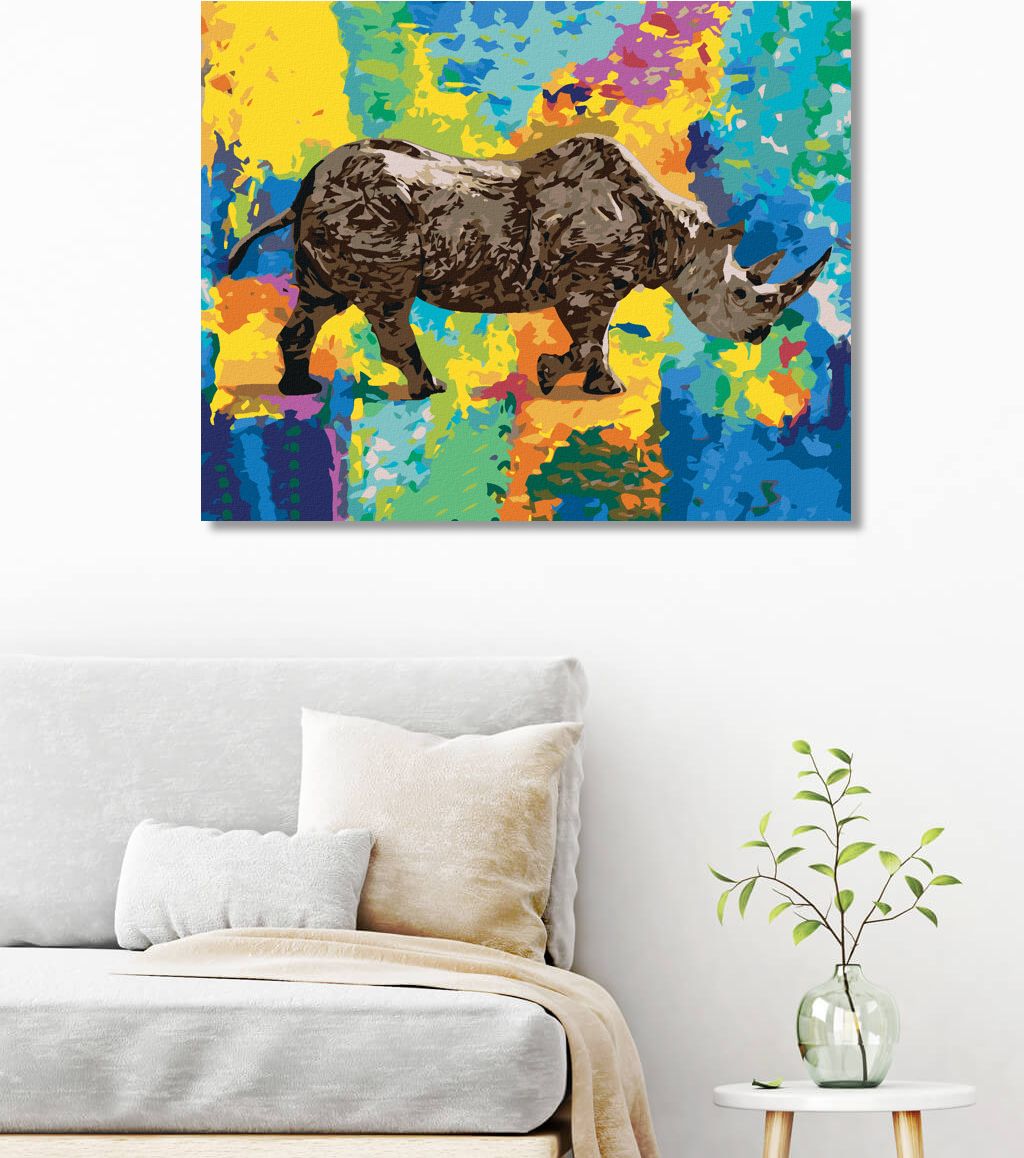 zuty Malování podle čísel - NOSOROŽEC - Rozměr: 40x50 cm, Rámování: Varianta: vypnuté plátno na rám - obrázek 8