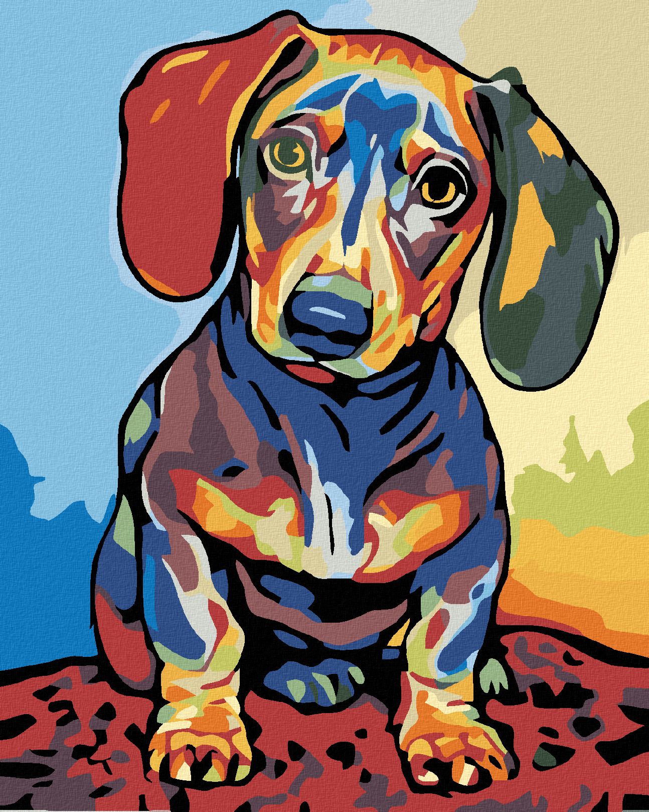 zuty Malování podle čísel - ABSTRAKT JEZEVČÍK - Rozměr: 40x50 cm, Rámování: Varianta: vypnuté plátno na rám - obrázek 1