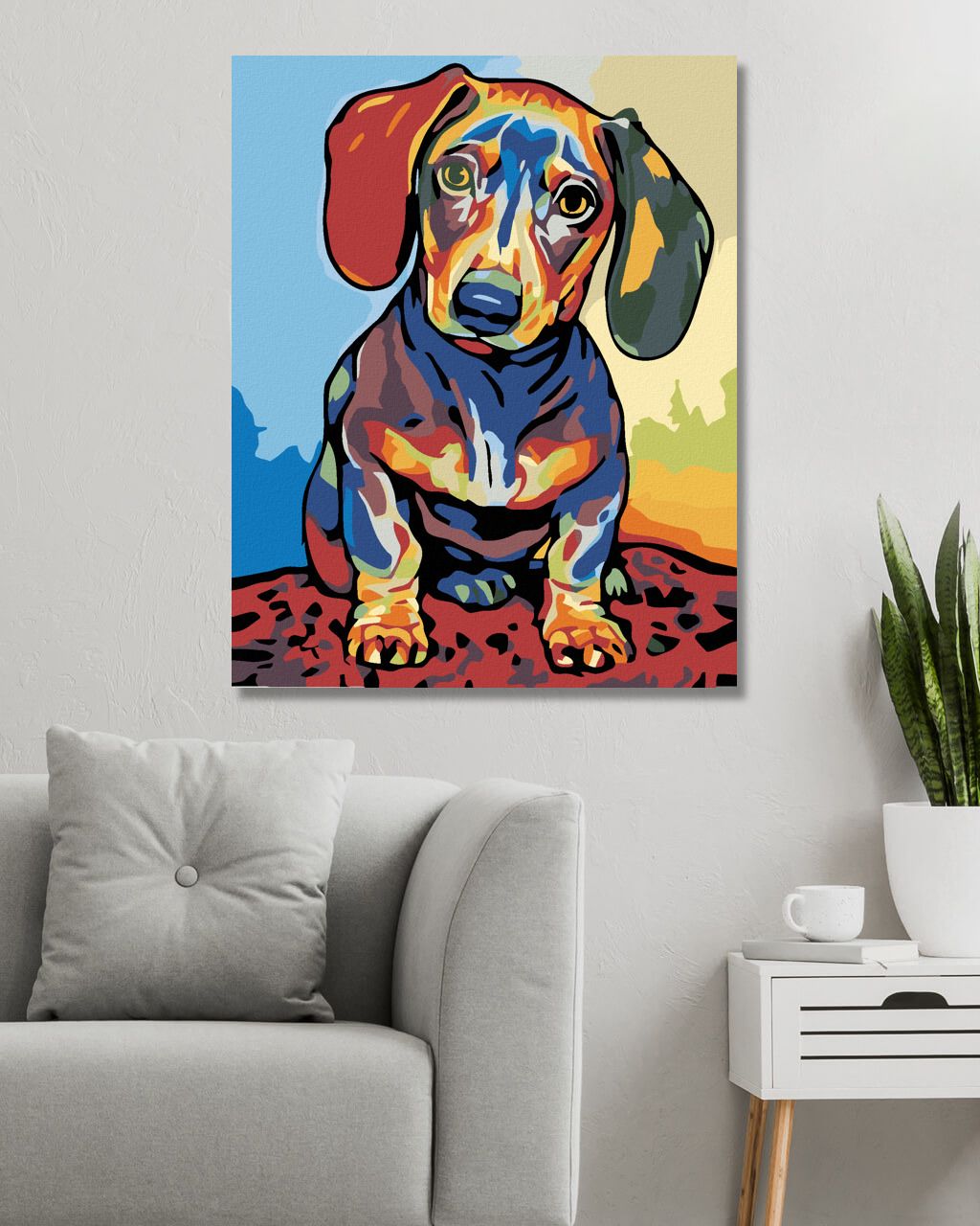 zuty Malování podle čísel - ABSTRAKT JEZEVČÍK - Rozměr: 40x50 cm, Rámování: Varianta: vypnuté plátno na rám - obrázek 7