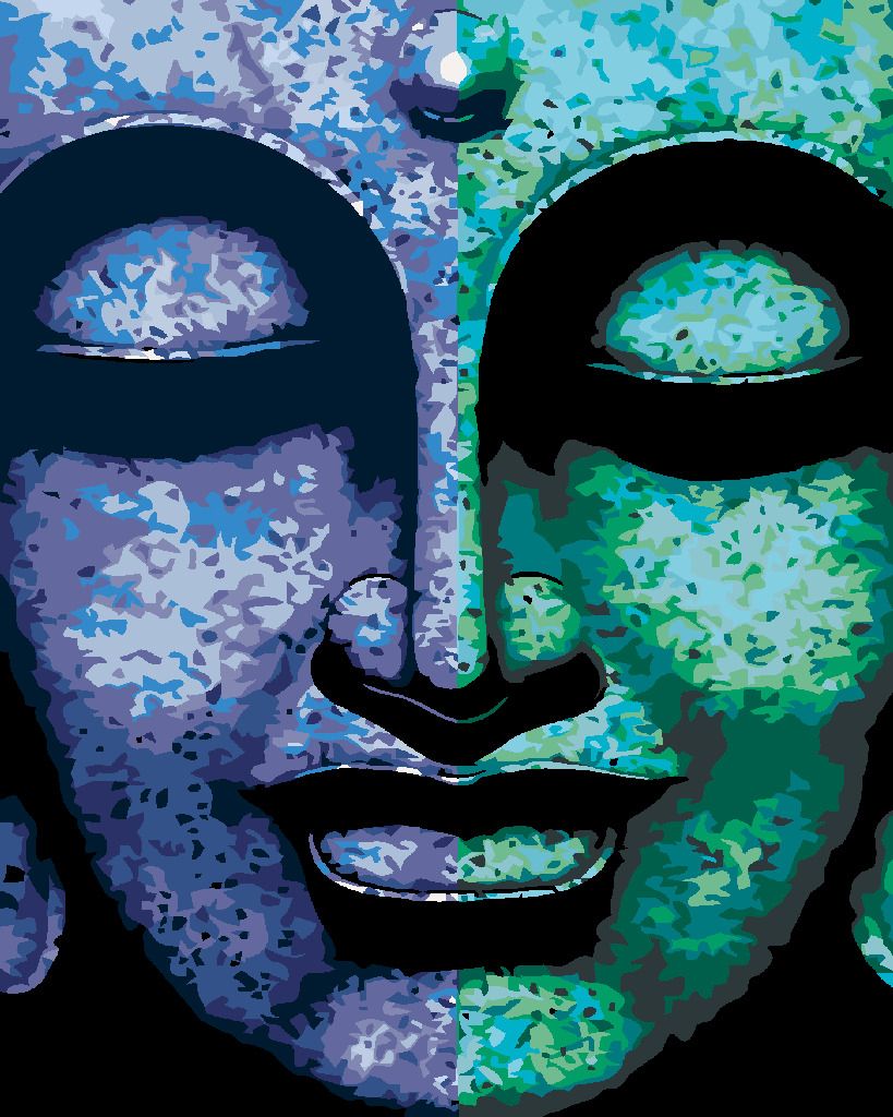 zuty Malování podle čísel - DVOUBAREVNÝ BUDDHA - Rozměr: 40x50 cm, Rámování: Varianta: vypnuté plátno na rám - obrázek 10