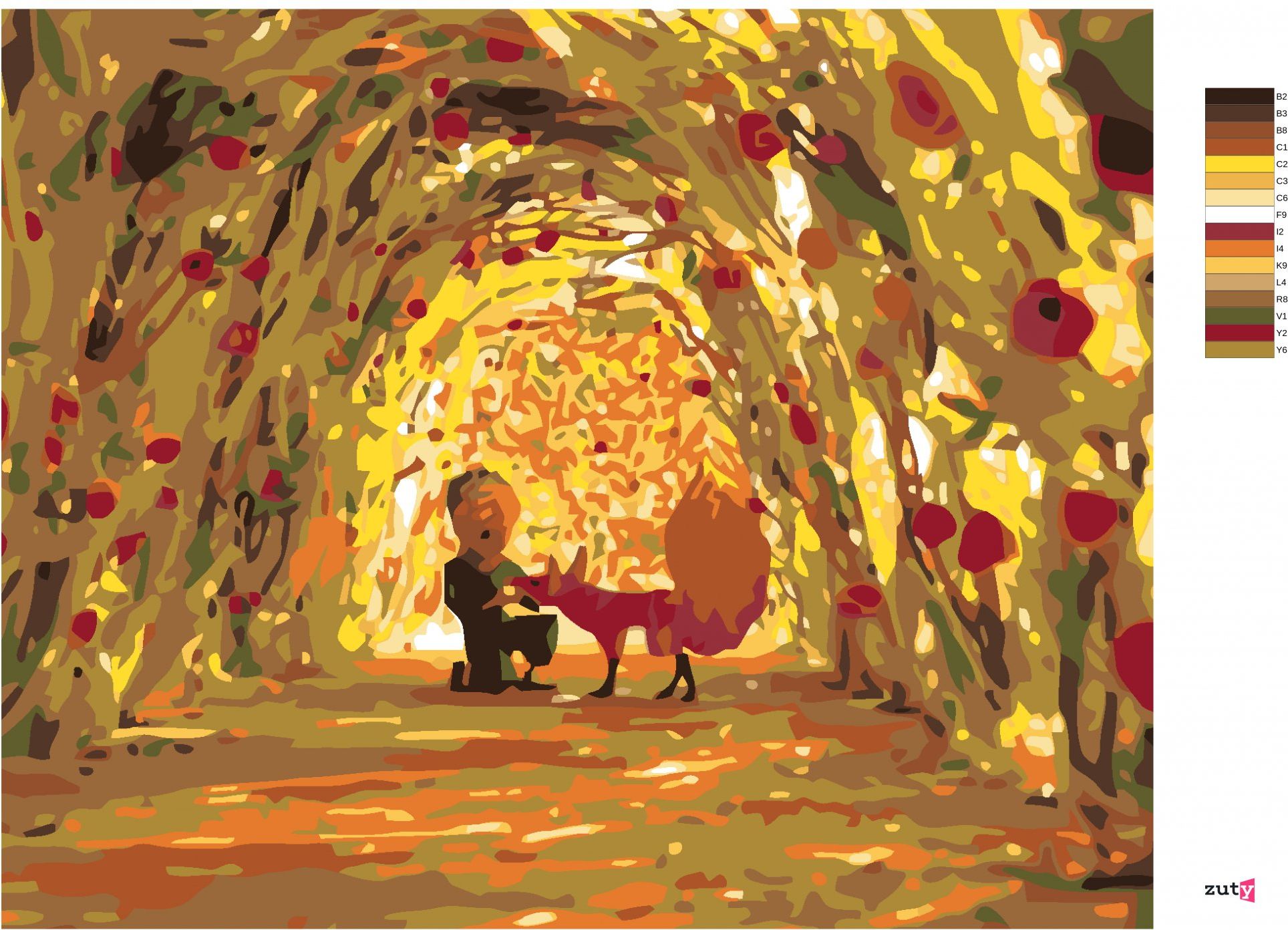 zuty Malování podle čísel - MALÝ PRINC V TUNELU Z RŮŽÍ - Rozměr: 40x50 cm, Rámování: Varianta: bez rámu a bez vypnutí plátna - obrázek 2