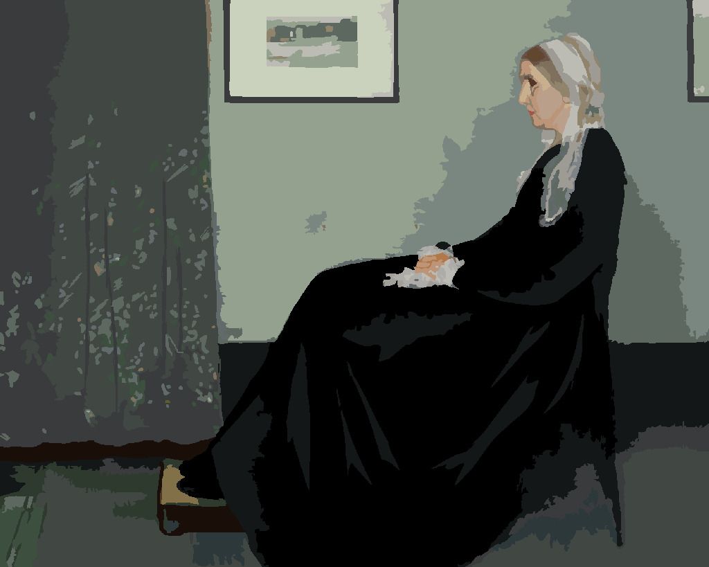 zuty Malování podle čísel - WHISTLEROVA MATKA (J. MCNEILL WHISTLER) - Rozměr: 40x50 cm, Rámování: Varianta: bez rámu a bez vypnutí plátna - obrázek 8