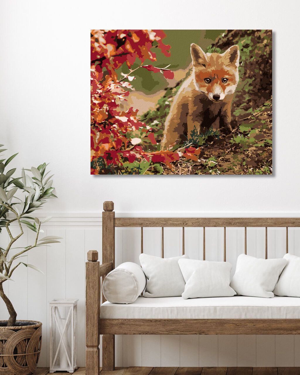 zuty Malování podle čísel - MALÁ LIŠKA - Rozměr: 40x50 cm, Rámování: Varianta: vypnuté plátno na rám - obrázek 3