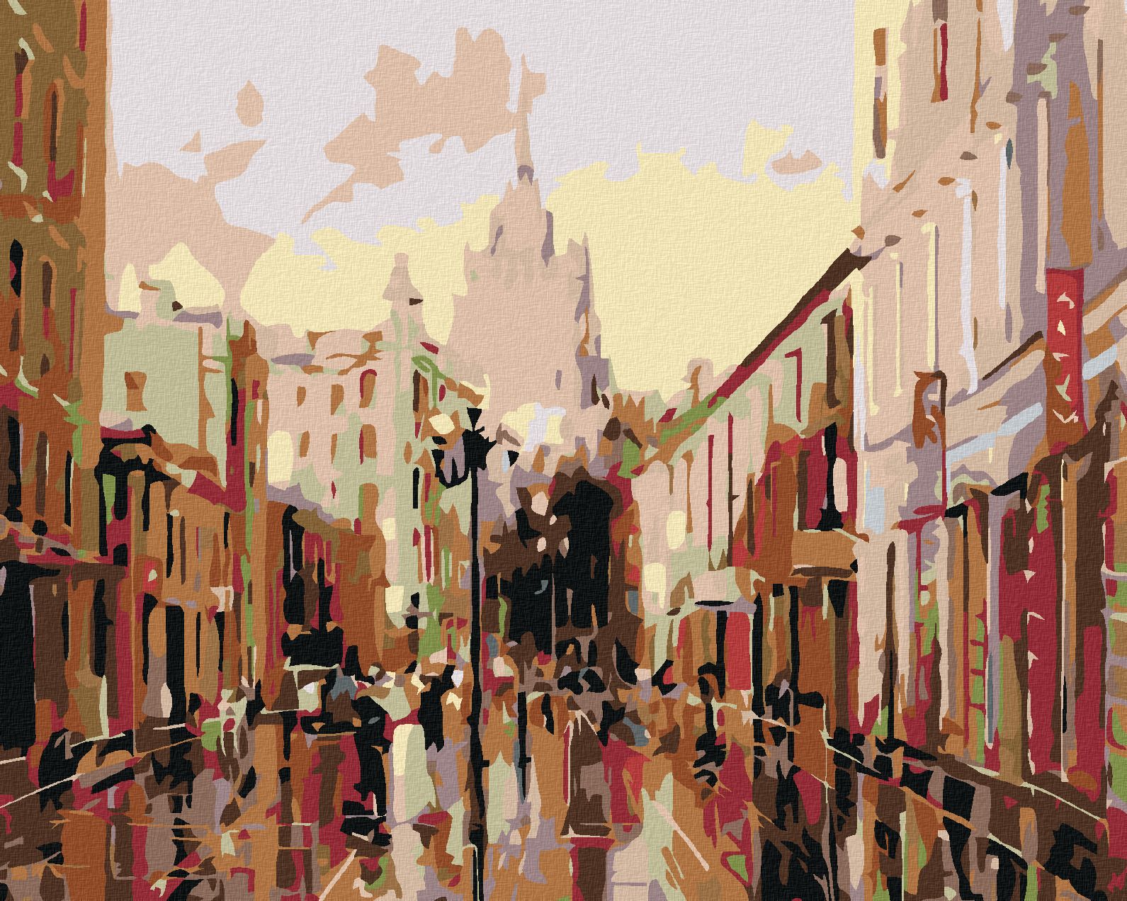 zuty Malování podle čísel - NA NÁMĚSTÍ - Rozměr: 40x50 cm, Rámování: Varianta: vypnuté plátno na rám - obrázek 1