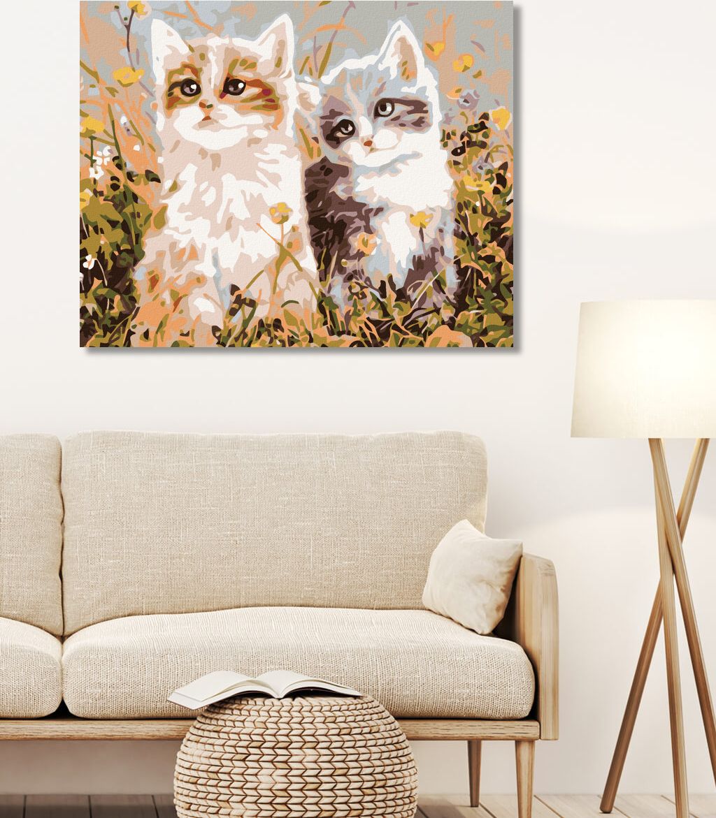 zuty Malování podle čísel - KOŤATA A LUČNÍ KVÍTÍ - Rozměr: 40x50 cm, Rámování: Varianta: bez rámu a bez vypnutí plátna - obrázek 14