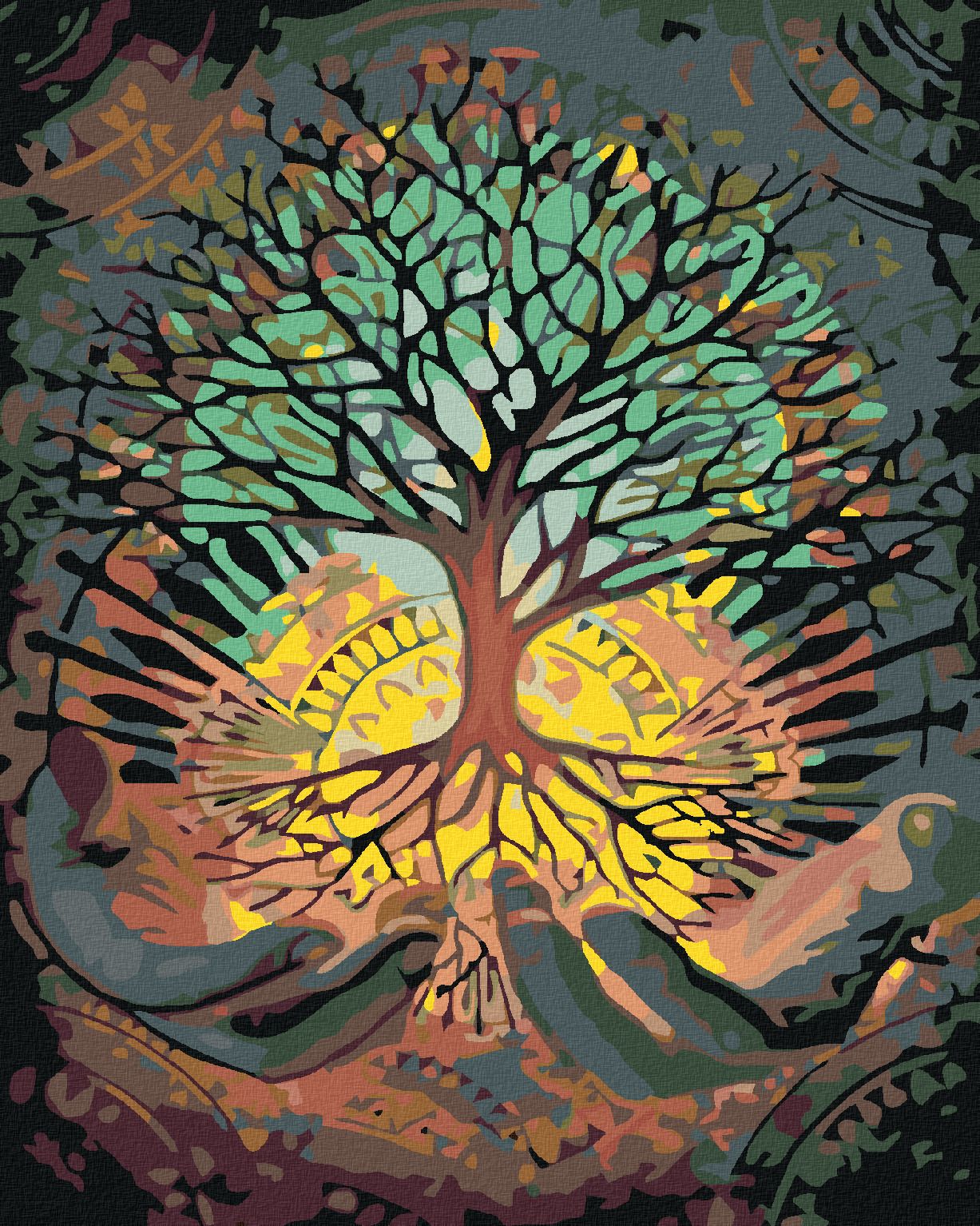 zuty Malování podle čísel - DAROVANÝ STROM - Rozměr: 40x50 cm, Rámování: Varianta: vypnuté plátno na rám - obrázek 1
