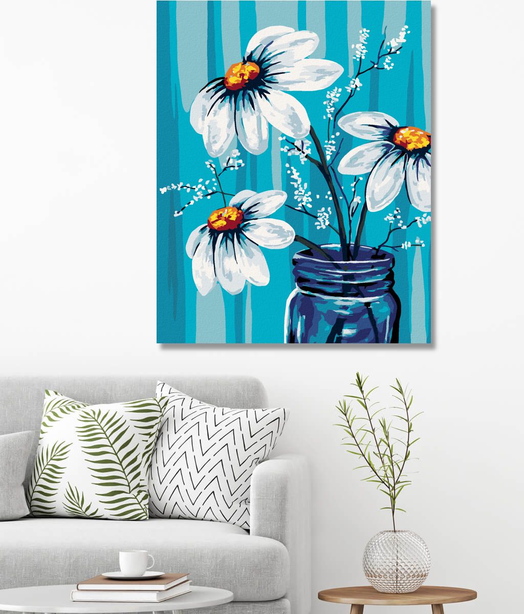 zuty Malování podle čísel - KOPRETINY VE SKLENICI - Rozměr: 40x50 cm, Rámování: Varianta: vypnuté plátno na rám - obrázek 11