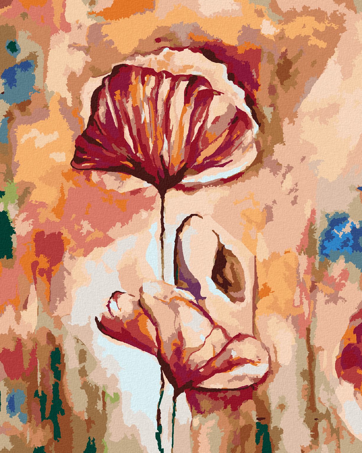zuty Malování podle čísel - KVETOUCÍ VLČÍ MÁK - Rozměr: 40x50 cm, Rámování: Varianta: bez rámu a bez vypnutí plátna - obrázek 1