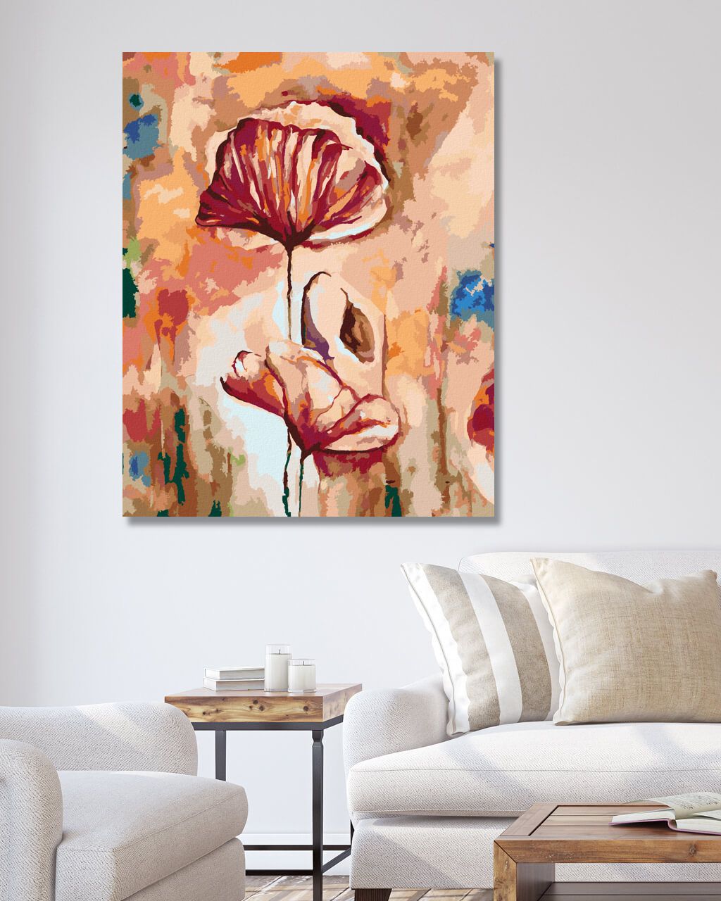 zuty Malování podle čísel - KVETOUCÍ VLČÍ MÁK - Rozměr: 40x50 cm, Rámování: Varianta: bez rámu a bez vypnutí plátna - obrázek 4