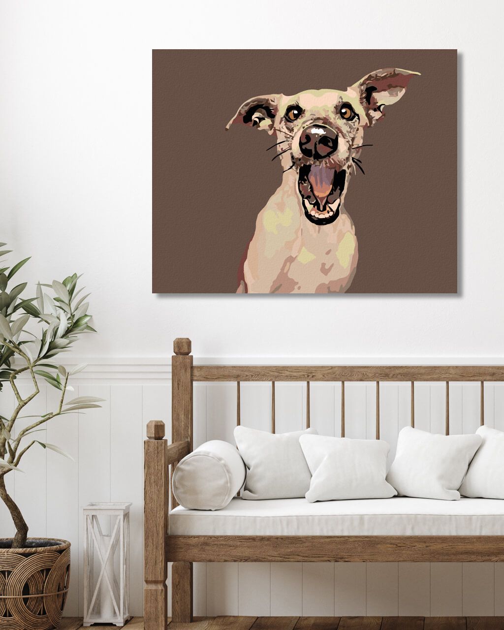 zuty Malování podle čísel - PŘEKVAPENÝ PES - Rozměr: 40x50 cm, Rámování: Varianta: vypnuté plátno na rám - obrázek 16
