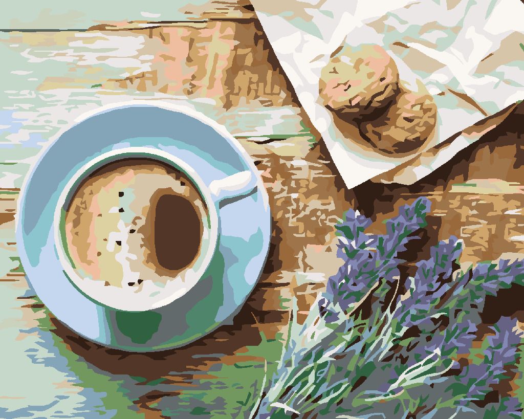 zuty Malování podle čísel - ŠÁLEK KÁVY - Rozměr: 40x50 cm, Rámování: Varianta: vypnuté plátno na rám - obrázek 10