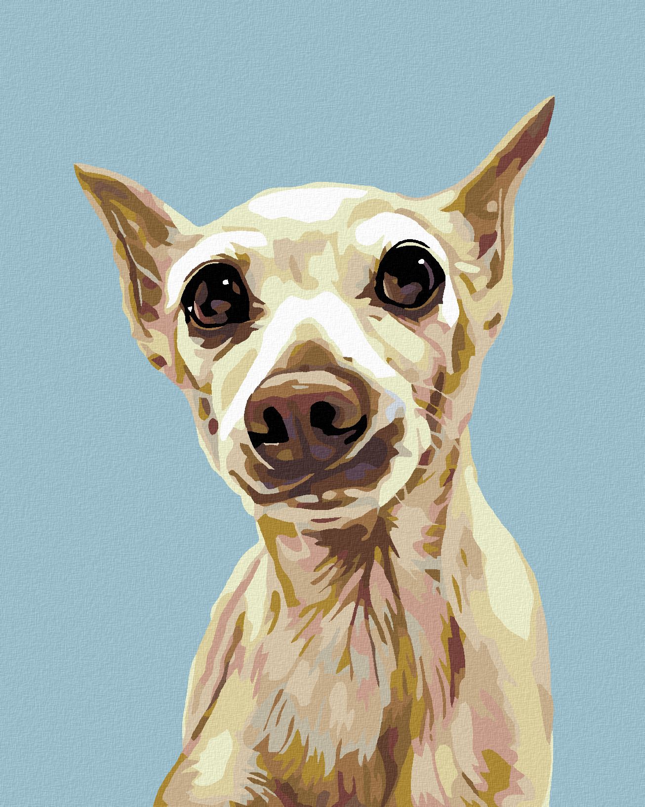 zuty Malování podle čísel - VYDĚŠENÝ PEJSEK - Rozměr: 40x50 cm, Rámování: Varianta: vypnuté plátno na rám - obrázek 1