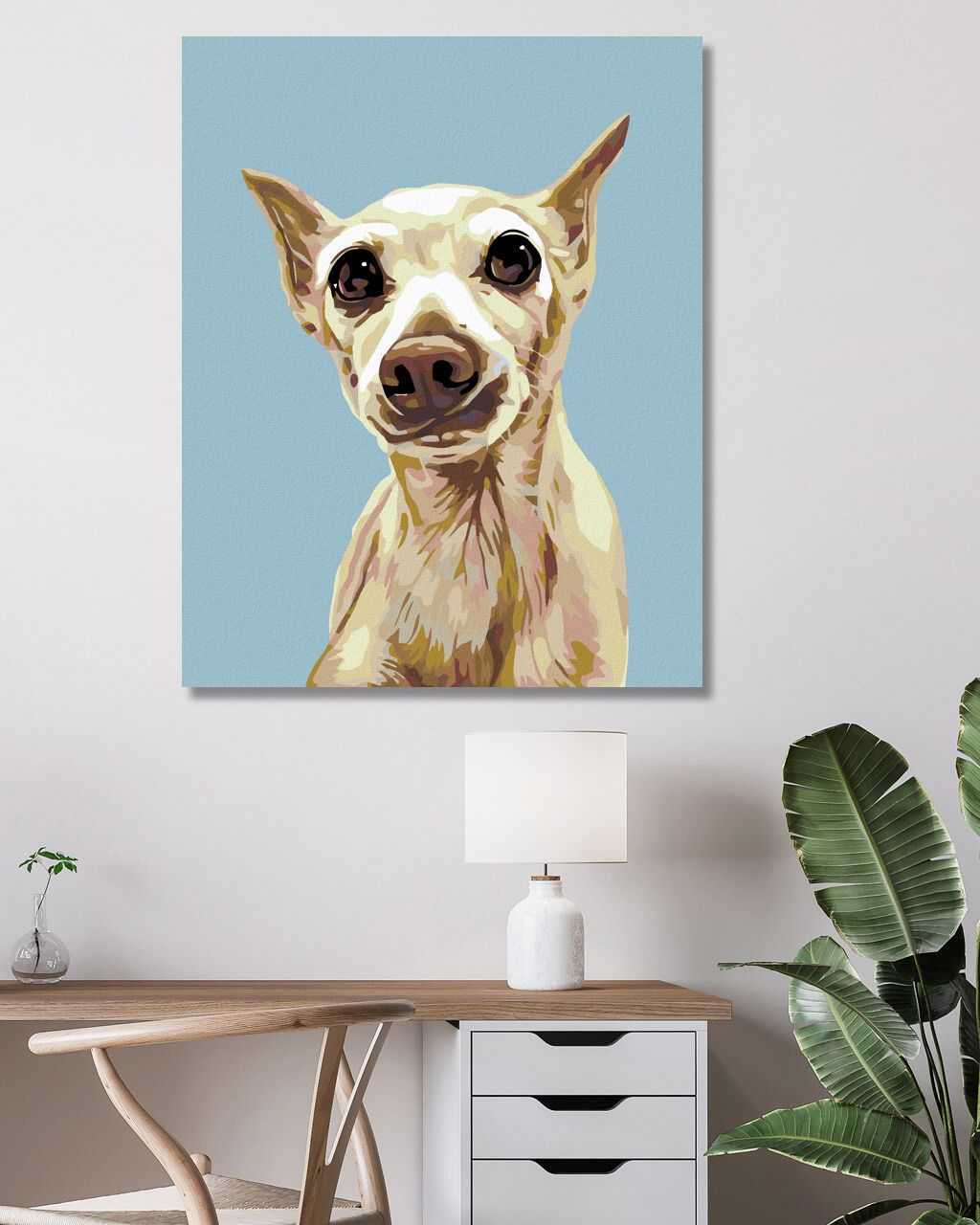 zuty Malování podle čísel - VYDĚŠENÝ PEJSEK - Rozměr: 40x50 cm, Rámování: Varianta: vypnuté plátno na rám - obrázek 9