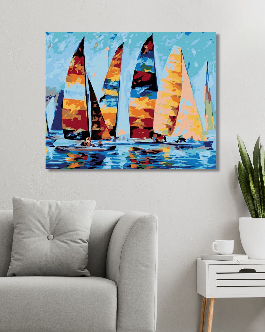 zuty Malování podle čísel - PLACHETNICE NA MOŘI - Rozměr: 40x50 cm, Rámování: Varianta: vypnuté plátno na rám - obrázek 4