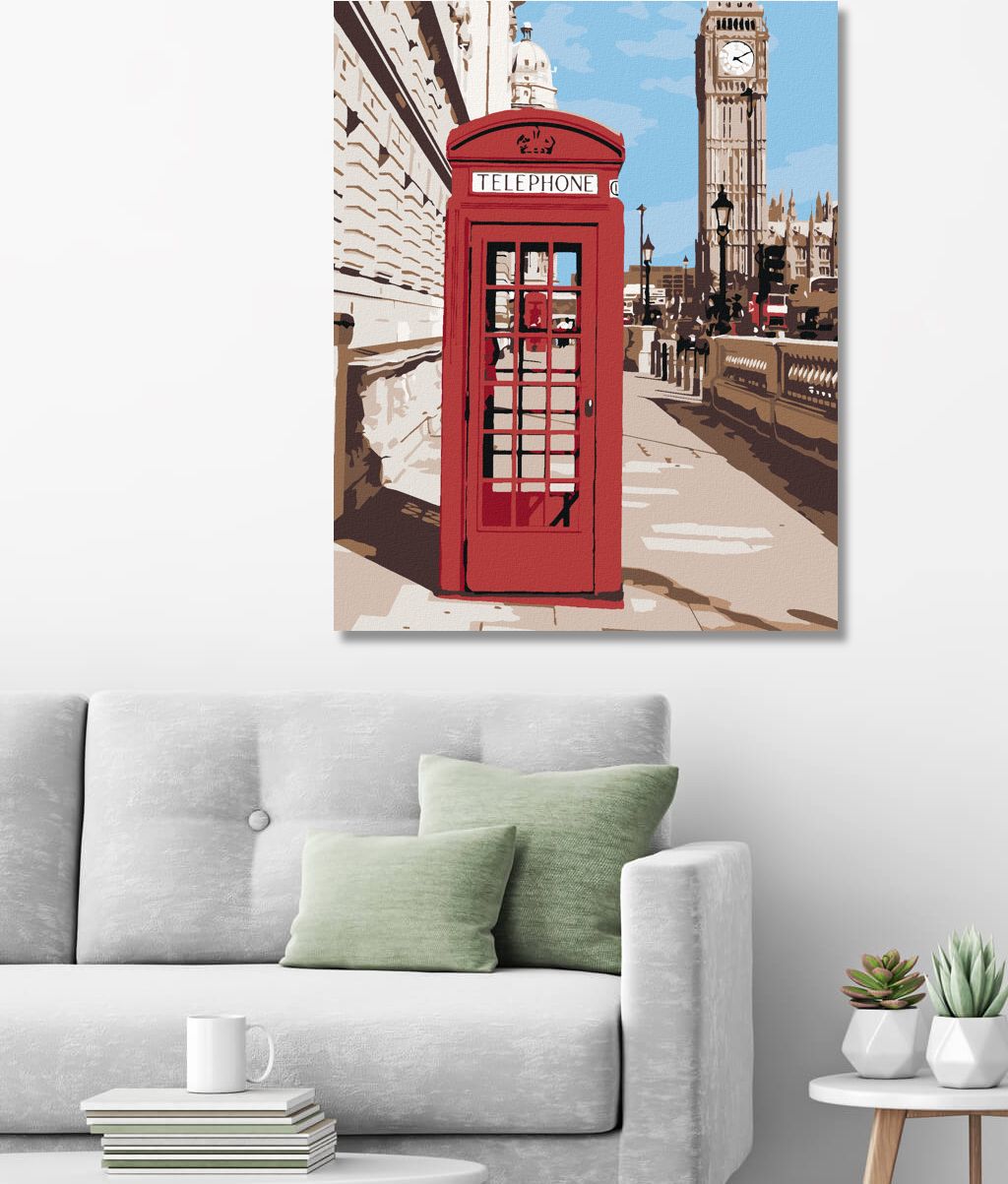 zuty Malování podle čísel - TELEFONNÍ BUDKA V LONDÝNĚ - Rozměr: 40x50 cm, Rámování: Varianta: bez rámu a bez vypnutí plátna - obrázek 8