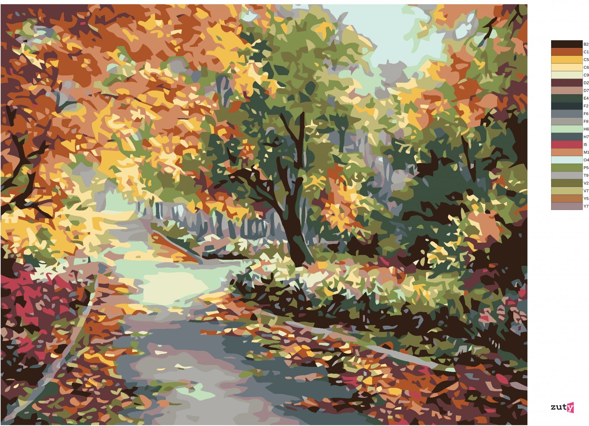 zuty Malování podle čísel - KVĚTINOVÁ ZAHRADA - Rozměr: 40x50 cm, Rámování: Varianta: bez rámu a bez vypnutí plátna - obrázek 10