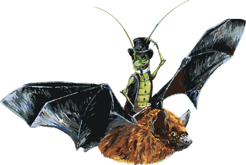 zuty Malování podle čísel - NETOPÝR A KOBYLKA (HOLLY SIMENTAL) - Rozměr: 40x50 cm, Rámování: Varianta: bez rámu a bez vypnutí plátna - obrázek 2
