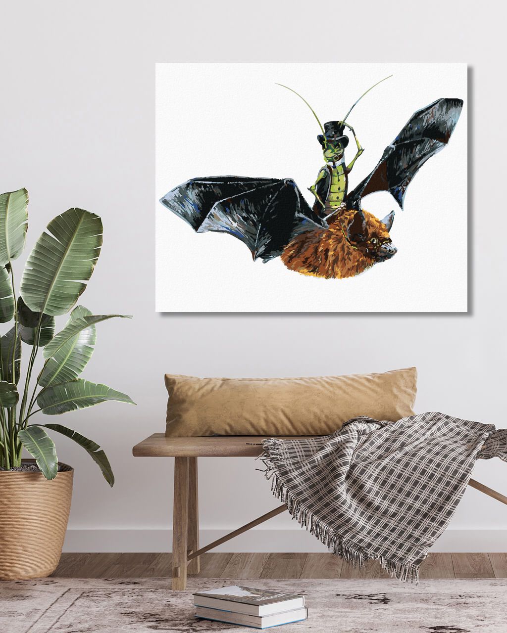 zuty Malování podle čísel - NETOPÝR A KOBYLKA (HOLLY SIMENTAL) - Rozměr: 40x50 cm, Rámování: Varianta: bez rámu a bez vypnutí plátna - obrázek 7