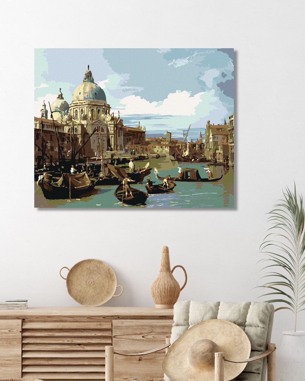 zuty Malování podle čísel - VSTUP DO CANAL GRANDE V BENÁTKÁCH (CANALETTO) - Rozměr: 40x50 cm, Rámování: Varianta: vypnuté plátno na rám - obrázek 6