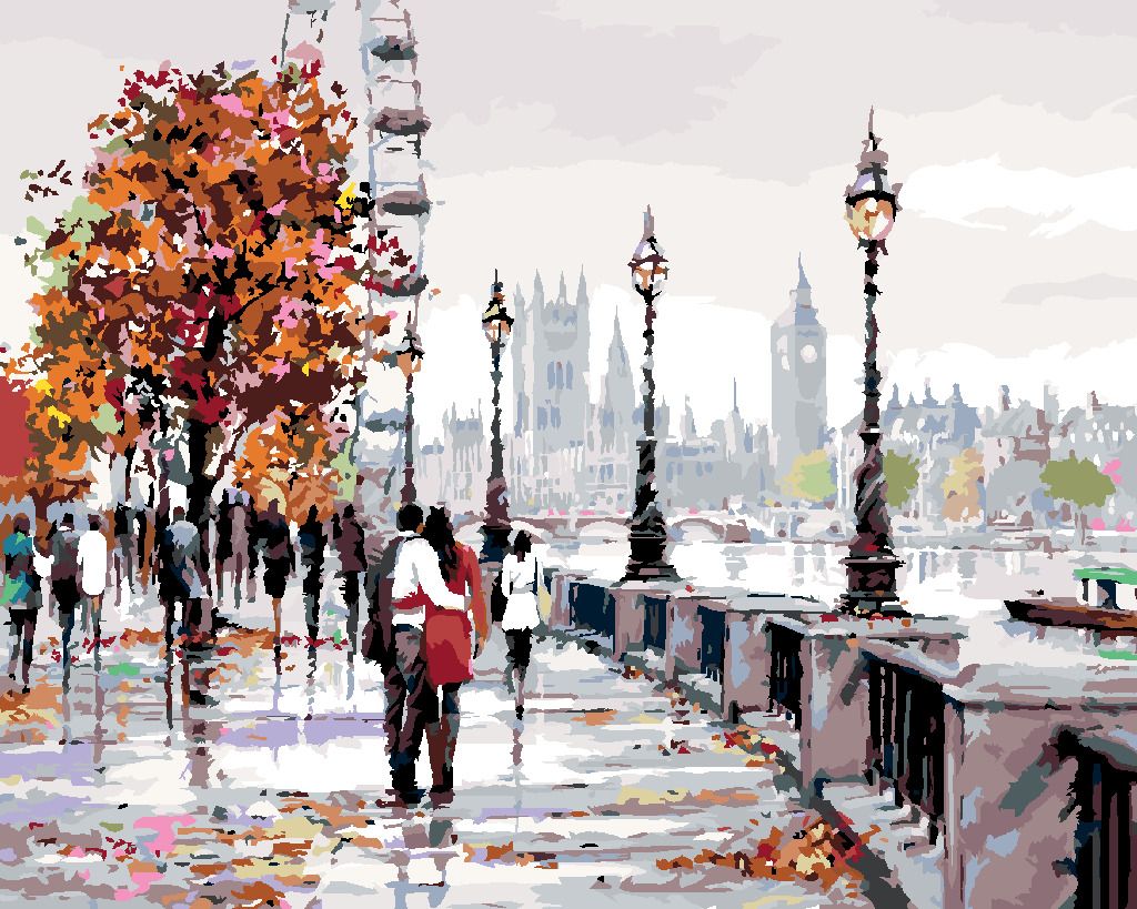 zuty Malování podle čísel - LONDÝNSKÉ OKO (RICHARD MACNEIL) - Rozměr: 40x50 cm, Rámování: Varianta: vypnuté plátno na rám - obrázek 9