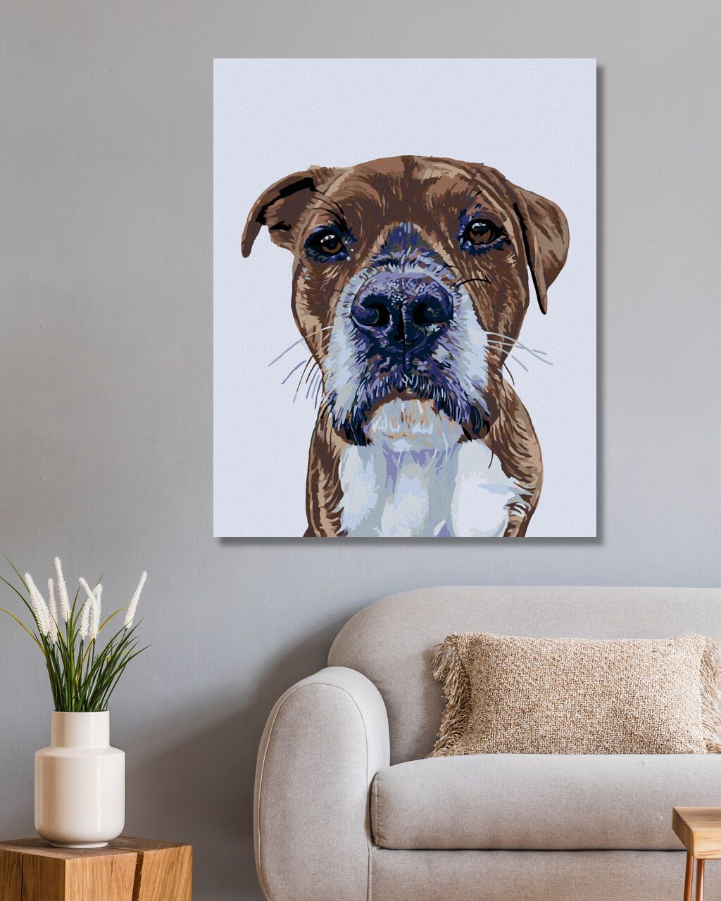 zuty Malování podle čísel - PSÍ POHLED - Rozměr: 40x50 cm, Rámování: Varianta: bez rámu a bez vypnutí plátna - obrázek 5