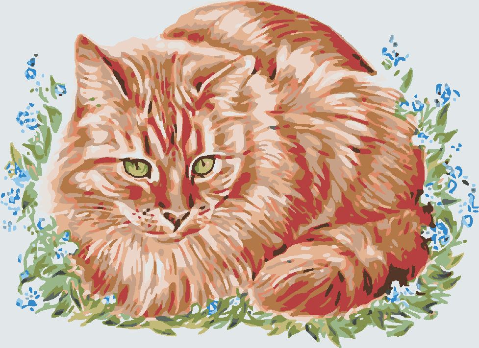 zuty Malování podle čísel - ZRZEK V TRÁVĚ - Rozměr: 40x50 cm, Rámování: Varianta: bez rámu a bez vypnutí plátna - obrázek 3