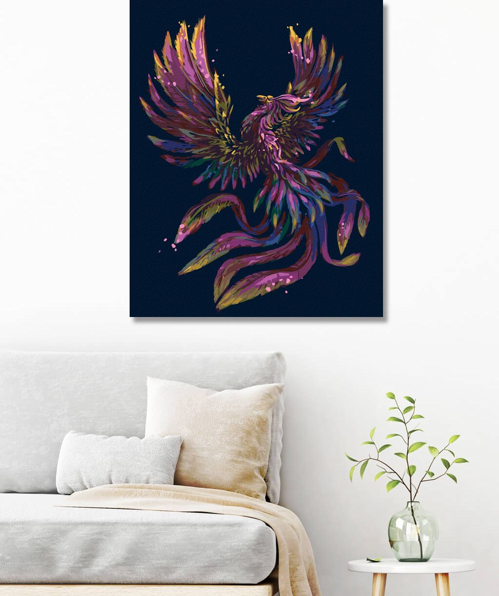 zuty Malování podle čísel - BAREVNÝ FÉNIX - Rozměr: 40x50 cm, Rámování: Varianta: bez rámu a bez vypnutí plátna - obrázek 8