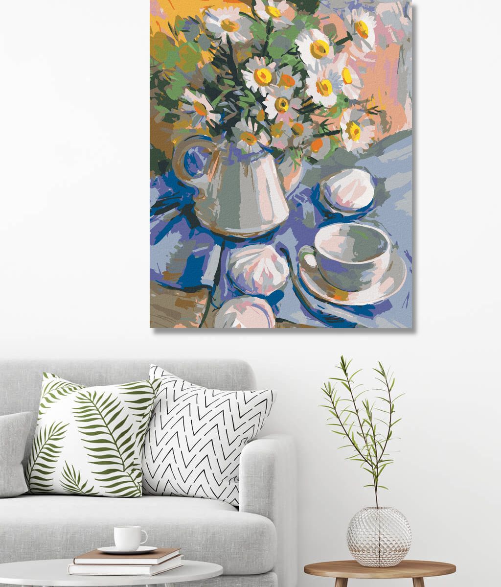 zuty Malování podle čísel - KOPRETINY VE VÁZE NA MODRÉM UBRUSU - Rozměr: 40x50 cm, Rámování: Varianta: bez rámu a bez vypnutí plátna - obrázek 10