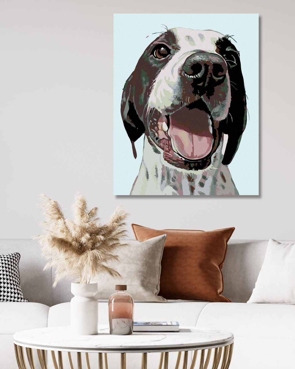 zuty Malování podle čísel - ŠŤASTNÝ PES - Rozměr: 40x50 cm, Rámování: Varianta: bez rámu a bez vypnutí plátna - obrázek 7