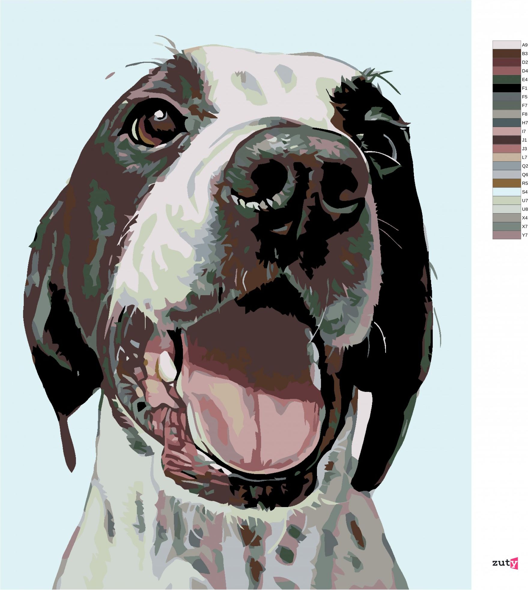 zuty Malování podle čísel - ŠŤASTNÝ PES - Rozměr: 40x50 cm, Rámování: Varianta: bez rámu a bez vypnutí plátna - obrázek 8