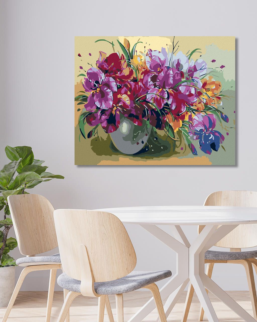 zuty Malování podle čísel - KOSATCE VE VÁZE - Rozměr: 40x50 cm, Rámování: Varianta: vypnuté plátno na rám - obrázek 10