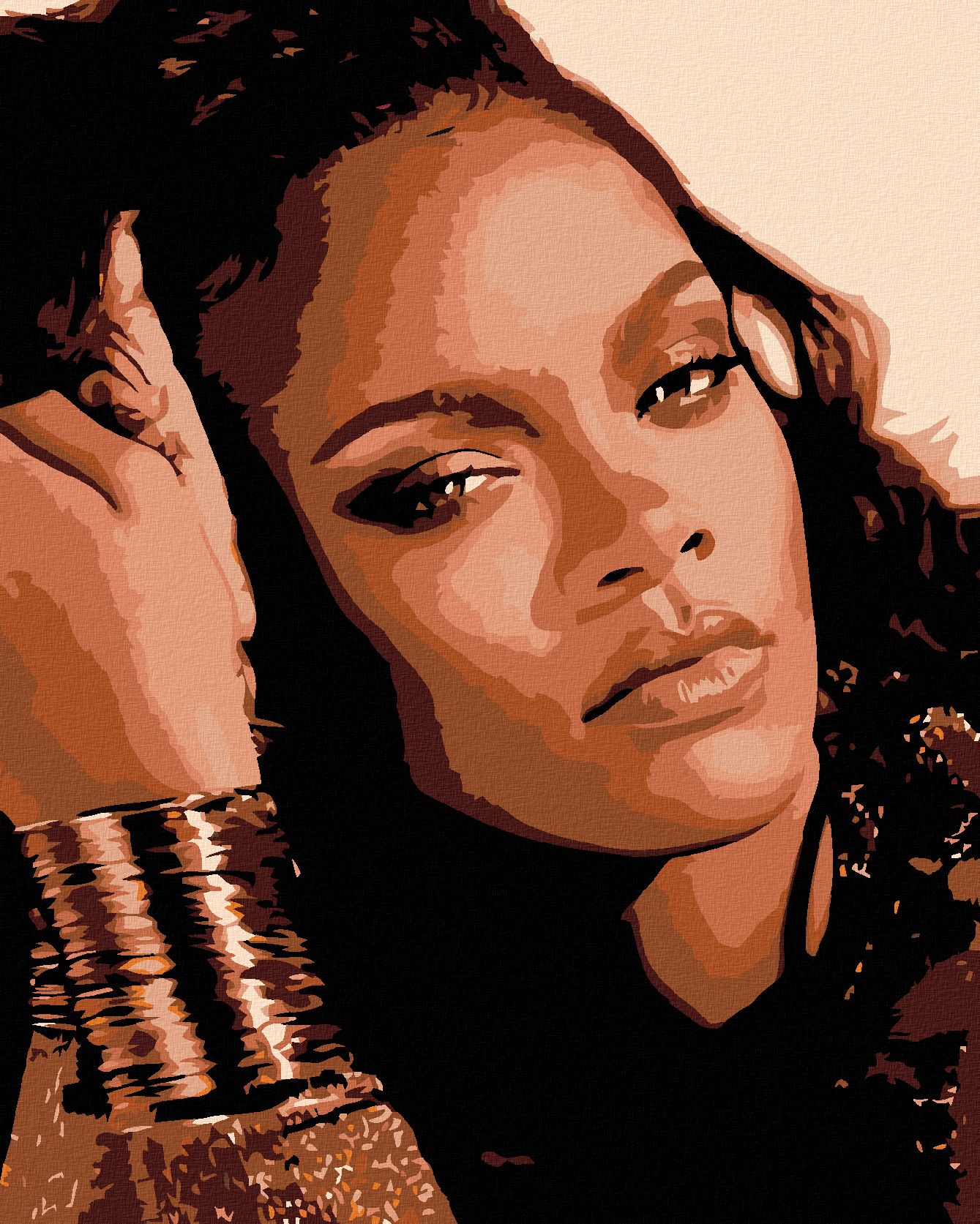 zuty Malování podle čísel - RIHANNA - Rozměr: 40x50 cm, Rámování: Varianta: vypnuté plátno na rám - obrázek 1