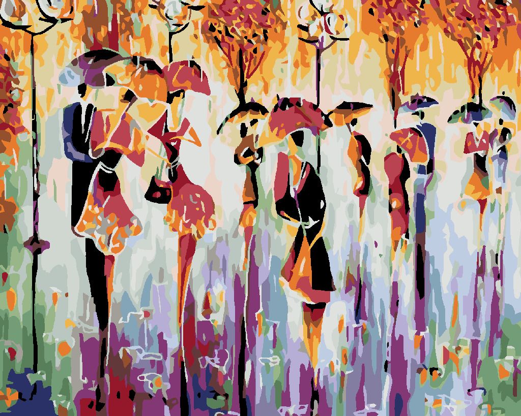 zuty Malování podle čísel - BAREVNÉ SILUETY - Rozměr: 40x50 cm, Rámování: Varianta: vypnuté plátno na rám - obrázek 4