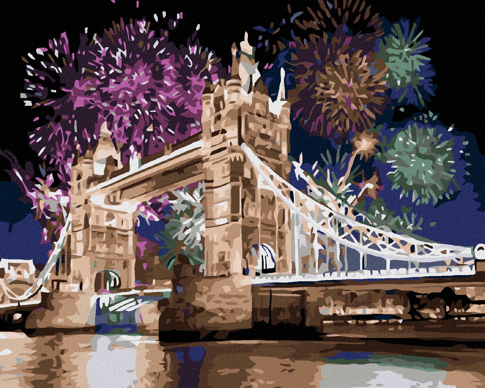 zuty Malování podle čísel - TOWER BRIDGE - Rozměr: 40x50 cm, Rámování: Varianta: bez rámu a bez vypnutí plátna - obrázek 1