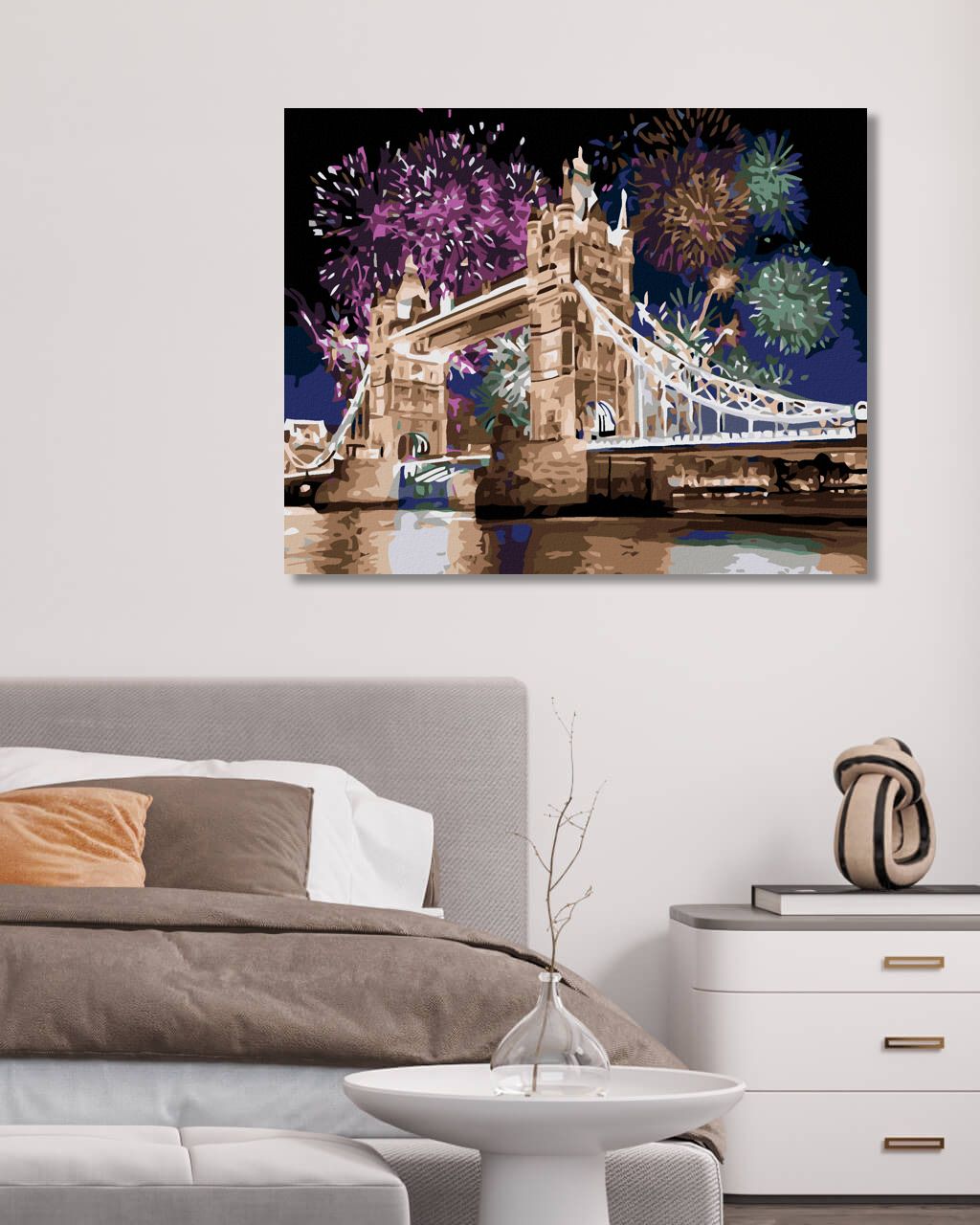 zuty Malování podle čísel - TOWER BRIDGE - Rozměr: 40x50 cm, Rámování: Varianta: bez rámu a bez vypnutí plátna - obrázek 4